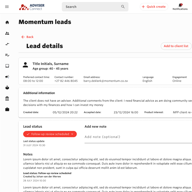 VIA web portal